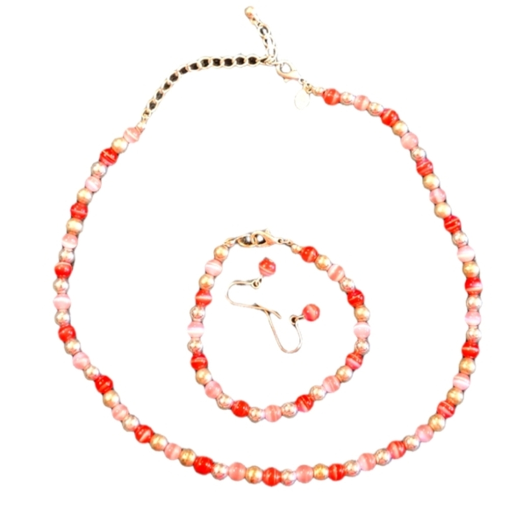 Necklace, Bracelet & Fish hook Earrings set